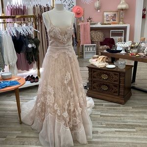 Lace wedding or prom dress